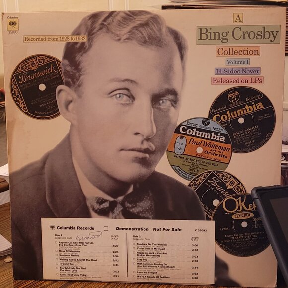 2/$9 Records: " A Bing Crosby Collection" Vol I, Demo 33 1/3 Vinyl LP - Picture 1 of 8